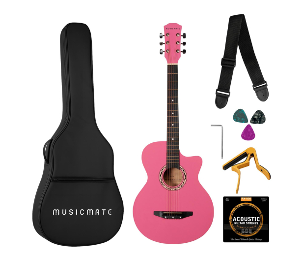 MusicMate Gitara akustyczna MM-G21 PinkSerenade - 1588141 - zdjęcie